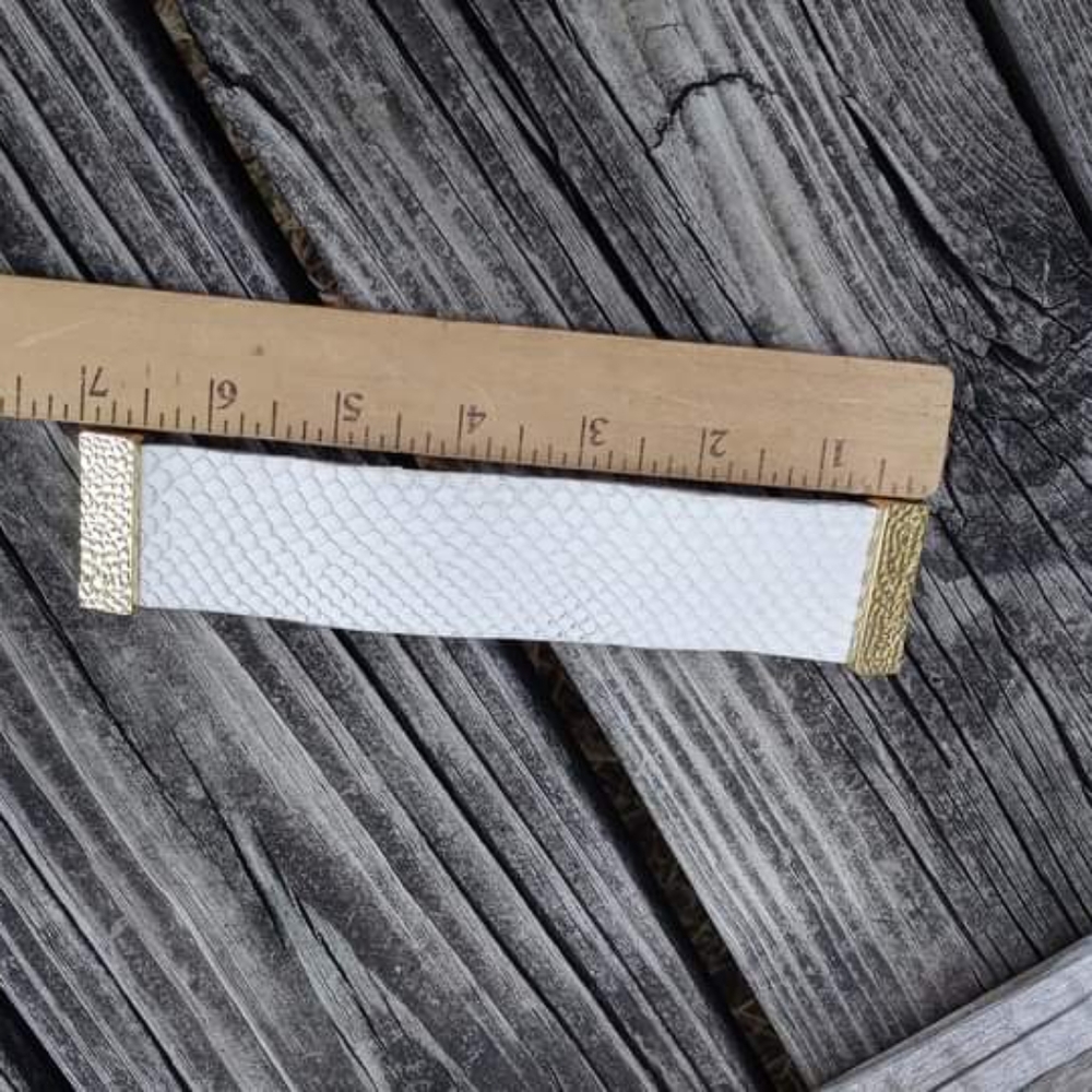 Rustic Cuff Vintage Attraction White Python With … - image 4